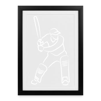 Cricket Boy - Framed poster (27 × 37 cm) - black - Front