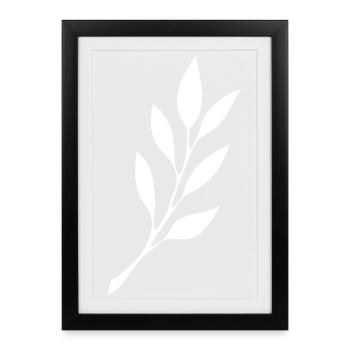 early morning tattoo logo white - Framed poster (27 × 37 cm) - black - Front