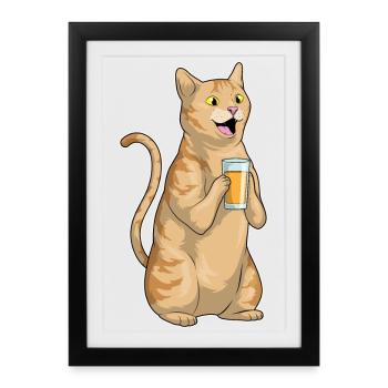 Cat Juice - Framed poster (27 × 37 cm) - black - Front
