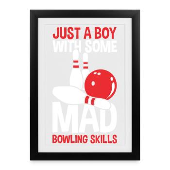Bowler Boy - Framed poster (27 × 37 cm) - black - Front