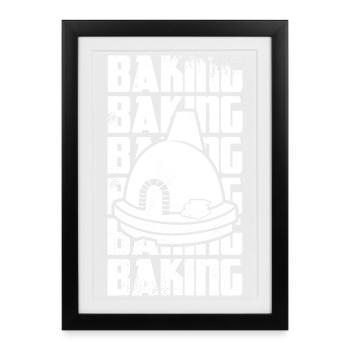 Fun Baking - Framed poster (27 × 37 cm) - black - Front
