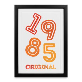 1985 Original - Affiche encadrée (27 × 37 cm) - noir - Devant