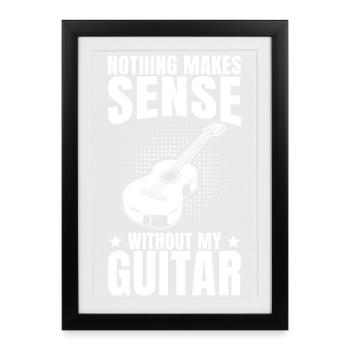Guitar Teacher Motivation - Framed poster (27 × 37 cm) - black - Front