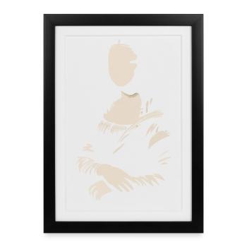 Mona Lisa (La Joconde) blank - Framed poster (27 × 37 cm) - black - Front