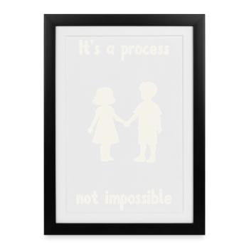 It's not impossible. - Framed poster (27 × 37 cm) - black - Front