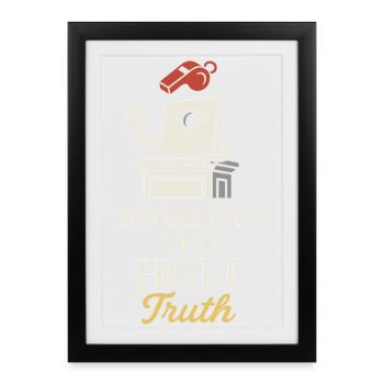 Cornhole Refere Official Referee - Framed poster (27 × 37 cm) - black - Front