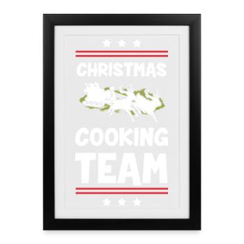 Équipe de pâtisserie de Noël - Affiche encadrée (27 × 37 cm) - noir - Devant