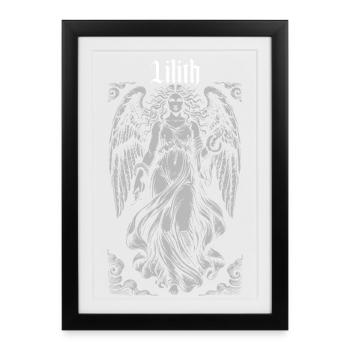 Lilith Angel Rêverie Gothique - Affiche encadrée (27 × 37 cm) - noir - Devant