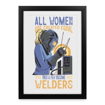 Welder Saying Gifts for Metalworkers - Framed poster (27 × 37 cm) - black - Front