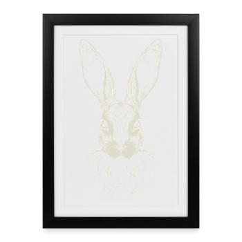 Easter Bunny Bunny Geometry - Framed poster (27 × 37 cm) - black - Front
