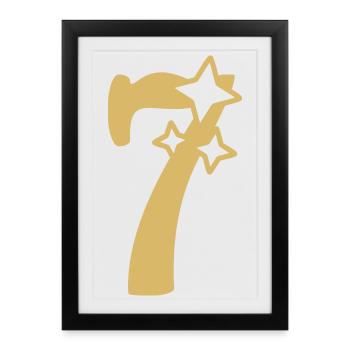 7e anniversaire Vedette - Affiche encadrée (27 × 37 cm) - noir - Devant