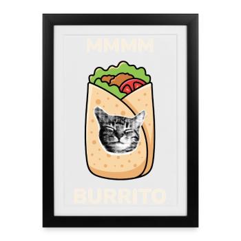 Burrito-MMMM - Affiche encadrée (27 × 37 cm) - noir - Devant