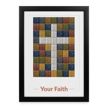 Stack Your Faith  - Framed poster (27 × 37 cm) - black - Front