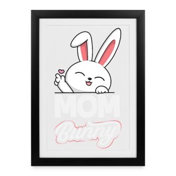 Happy Easter Sweet Easter Bunny Egg Hunt Easter Eggs - Framed poster (27 × 37 cm) - black - Front