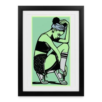 Danseuse #5 - Affiche encadrée (27 × 37 cm) - noir - Devant