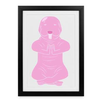 Chiot de sable - Affiche encadrée (27 × 37 cm) - noir - Devant