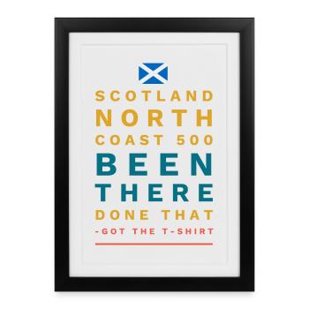 Côte écossaise NC 500 - Affiche encadrée (27 × 37 cm) - noir - Devant
