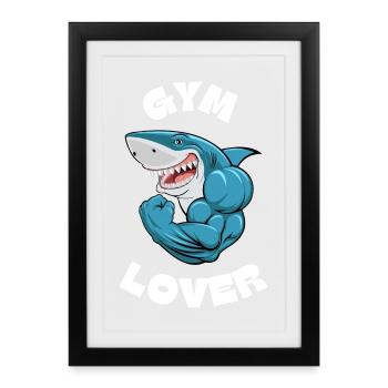 Gym Lover - Framed poster (27 × 37 cm) - black - Front