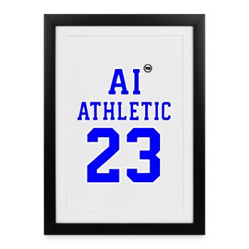 Sporty University Youth Name - Framed poster (27 × 37 cm) - black - Front