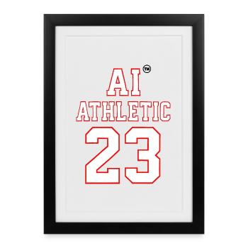 Athletics Number 23 - Framed poster (27 × 37 cm) - black - Front