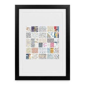 Abstract Mosaic Pattern Art Collection - Framed poster (27 × 37 cm) - black - Front