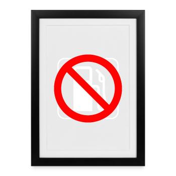 Graphique sur l’interdiction des prix du diesel à essence - Affiche encadrée (27 × 37 cm) - noir - Devant