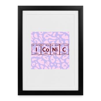 Periodic Table Icon Graphic Design - Framed poster (27 × 37 cm) - black - Front