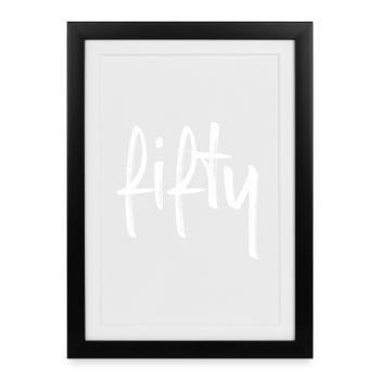 50 fifty birthday gift number fifty - Framed poster (27 × 37 cm) - black - Front
