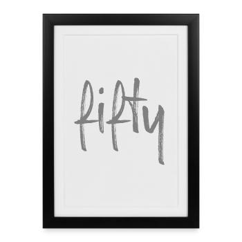 50 fifty birthday gift number fifty - Framed poster (27 × 37 cm) - black - Front