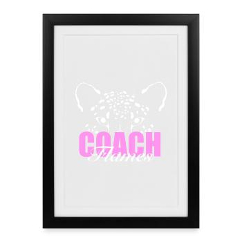 Flames Coaches T-Shirt  - Gerahmtes Poster (27 × 37 cm) - Schwarz - Vorne