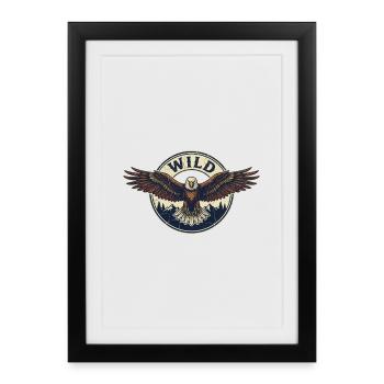 The Eagle - Defender of Freedom - Framed poster (27 × 37 cm) - black - Front
