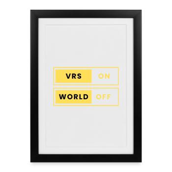 VRS ON Monde DÉSACTIVÉ - Affiche encadrée (27 × 37 cm) - noir - Devant