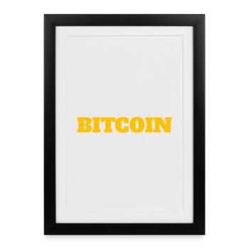 Bitcoin - Framed poster (27 × 37 cm) - black - Front