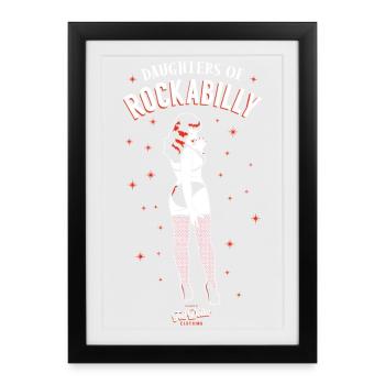 Daughters of Rockabilly - Affiche encadrée (27 × 37 cm) - noir - Devant