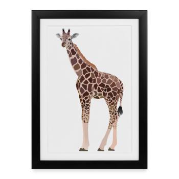 Gina, Giraffe - Framed poster (27 × 37 cm) - black - Front
