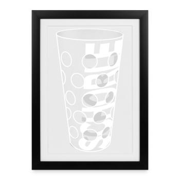 Schorleglas white - Gerahmtes Poster (27 × 37 cm) - Schwarz - Vorne