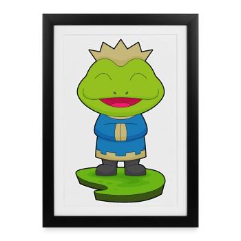 Frog Crown - Framed poster (27 × 37 cm) - black - Front
