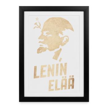 Lenin lives - Framed poster (27 × 37 cm) - black - Front