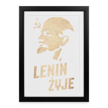Lénine est vivant - Affiche encadrée (27 × 37 cm) - noir - Devant