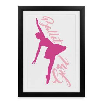 Ballet Dancer Girl - Framed poster (27 × 37 cm) - black - Front
