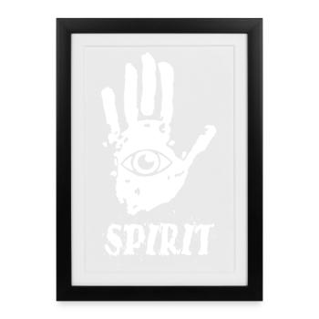 Yoga handprint - Framed poster (27 × 37 cm) - black - Front