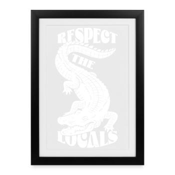 Respect des habitants – Déclaration sur la faune - Affiche encadrée (27 × 37 cm) - noir - Devant