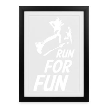 Courir pour le plaisir - Affiche encadrée (27 × 37 cm) - noir - Devant