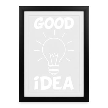 The Good Idea (white) - Framed poster (27 × 37 cm) - black - Front