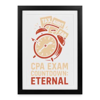 Blagues d’un étudiant en comptabilité cpa en formation excel - Affiche encadrée (27 × 37 cm) - noir - Devant