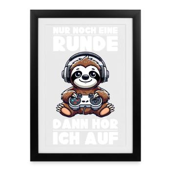 Just one more round then I'll stop sloth - Framed poster (27 × 37 cm) - black - Front