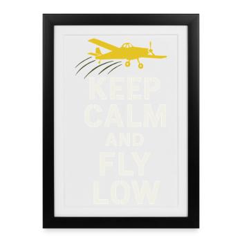 Cadeau de pilote d’agriculture de l’aviation rurale - Affiche encadrée (27 × 37 cm) - noir - Devant