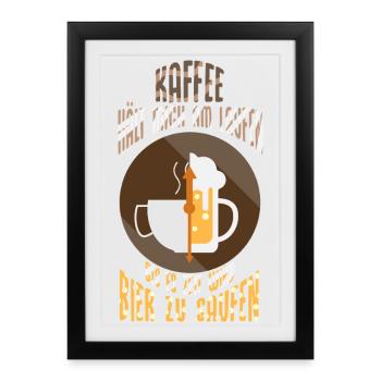 Amateurs de bière Dicton de bière Buveurs de bière Alcool - Affiche encadrée (27 × 37 cm) - noir - Devant
