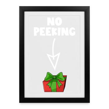Don't cheat! Naughty Christmas present! Not - Framed poster (27 × 37 cm) - black - Front