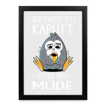 Lustige Sprüche Fun Outfits Ironie Sarkasmus - Gerahmtes Poster (27 × 37 cm) - Schwarz - Vorne